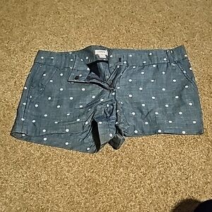 J. CREW chambray Polka Dot Shorts